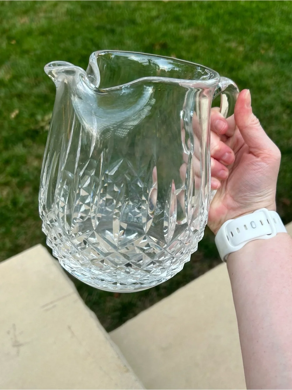 Waterford Lismore Ice Lip Jug Pitcher Crystal Glass